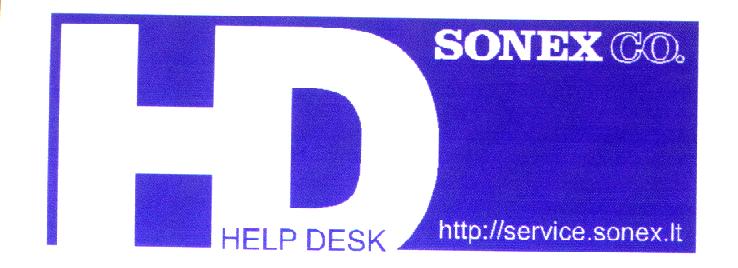 Prekės ženklas: HD HELP DESK SONEX CO.